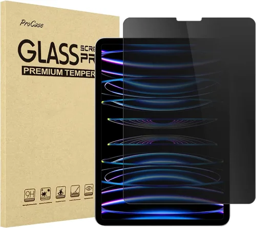 Vista 8 de ProCase Protector de pantalla de privacidad para iPad 10.2, 9, 8, 7, 2021, 2020 y 2019, protector de película de vidrio templado antiespía