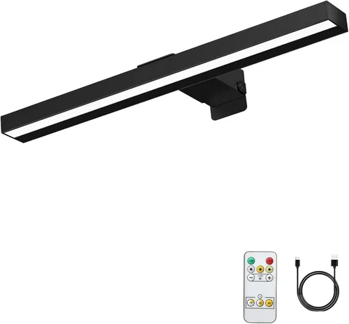 Vista 10 de MIOBLUE Luces LED para fotos con control remoto, luz de metal de 16 pulgadas, lámpara de visualización recargable, luz de diana regulable