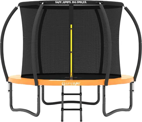 Vista 25 de Jumpzylla - Cama elástica recreativa para niños, con red de seguridad, escalera y revestimiento antioxidante, de 8, 10, 12, 14, 15 y 16 pies