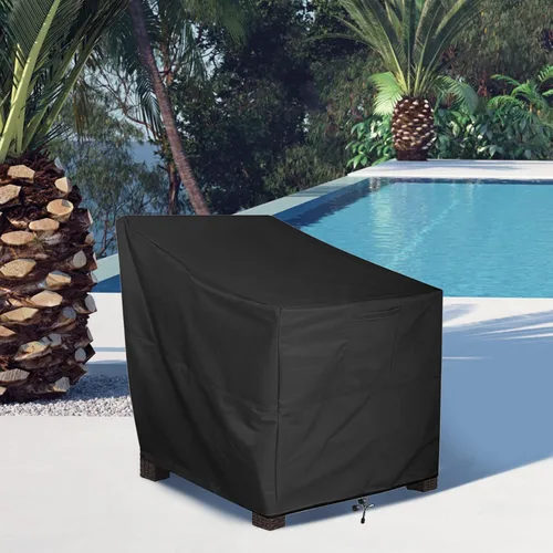 Vista 7 de ALSTER Fundas para Sillas de Patio Impermeables, Fundas para Sillas de Exterior (32" L x 37" A x 36" Al), Fundas de Muebles Negras Duraderas e