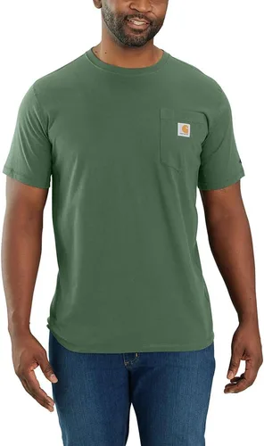 Vista 8 de Carhartt Force - Camiseta de manga corta, con bolsillo, de ajuste holgado y peso medio para hombre Malt