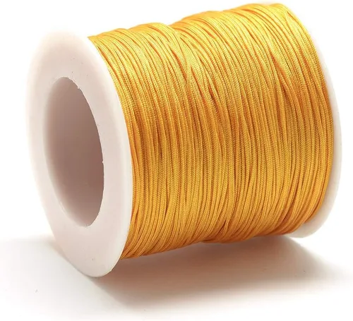 Vista 9 de Cheriswelry 8 rollos de 49 yardas/rollo de 0.031 in de hilo de nailon para macramé, cordón de nudo chino para pulsera tejida personalizada