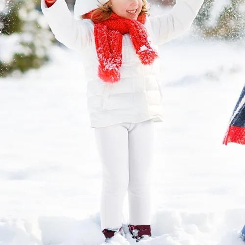 Vista 5 de BOOPH Leggings de invierno para niñas, con forro polar, pantalones básicos de longitud completa