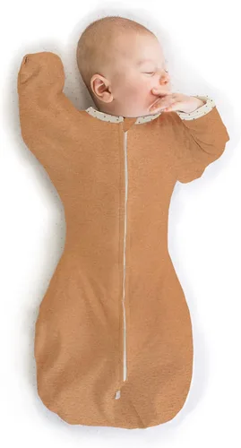 Vista 41 de SwaddleDesigns - Saco de transición para envolver con brazos hasta media Flechas minúsculas negras