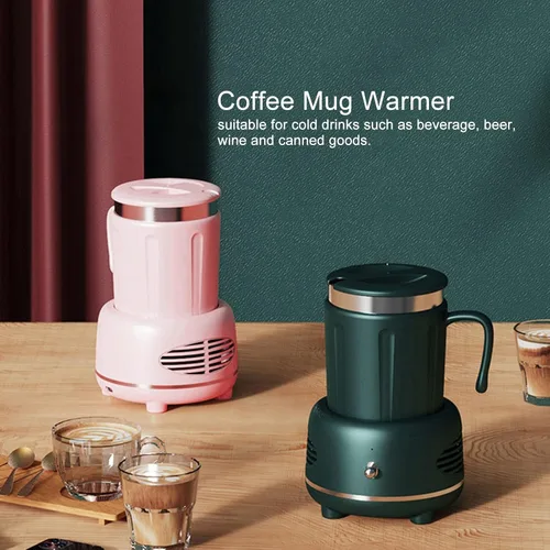 Vista 4 de Calentador de tazas, enfriador de café, calentador de escritorio, calentador de taza inteligente para automóvil, listo en 1 minuto, taza