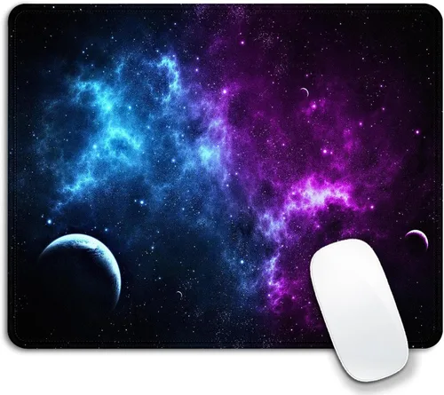 Vista 8 de Alfombrilla de mouse grande 3D abstracta de 12 x 10 pulgadas, antideslizante, lavable, para oficina, computadora, laptop, mouse pad con bordes Arte
