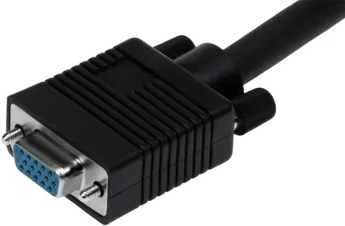 Vista 2 de SF Cable, Cable de extensión para monitor HD15 SVGA M/F de 3 pies con cuentas de ferrita negro