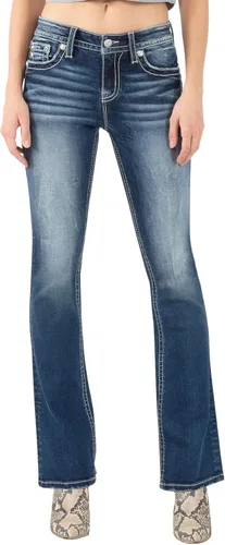 Vista 2 de Miss Me Jeans de talle medio con alas iluminadoras para mujer