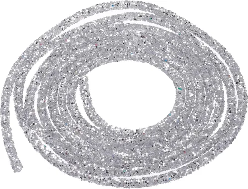 Vista 93 de MECCANIXITY Cuerda de lentejuelas con purpurina de 2.5 yardas, 6mm, 0.24 pulgadas, cuerda de tubo de lentejuelas con diamantes de imitación