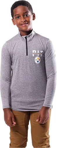 Vista 33 de Ultra Game - Camiseta juvenil NFL oficial con cremallera de un cuarto y manga larga súper suave
