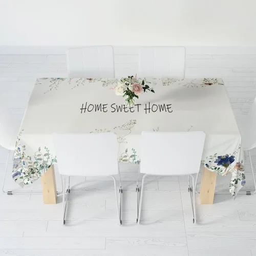 Vista 14 de Mantel rectangular rústico a prueba de derrames, impermeable, con mariposas, decoración de mesa, cubierta de mesa de girasol, color marrón y Marrón