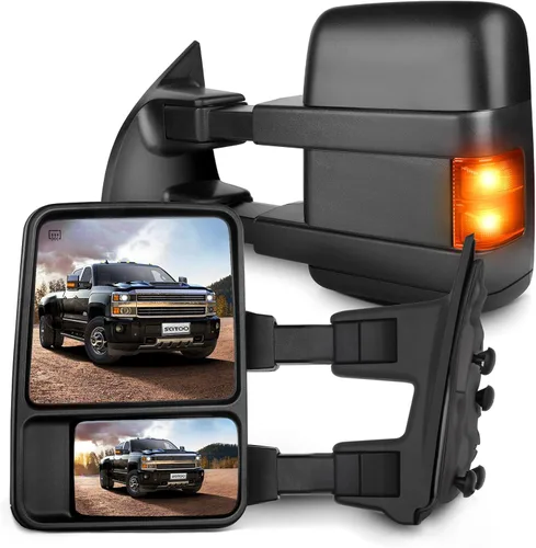 Vista 15 de SCITOO Reemplazo de vidrio para espejo lateral Compatible con Ford F-250 F-350 F-450 F-550 Super Duty 1999-2016 y Ford Excursion 2000-2005, vidrio