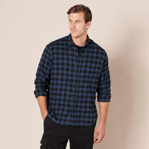 Vista 6 de Tienda Essentials - Camisa de franela para hombre de ajuste delgado y manga larga