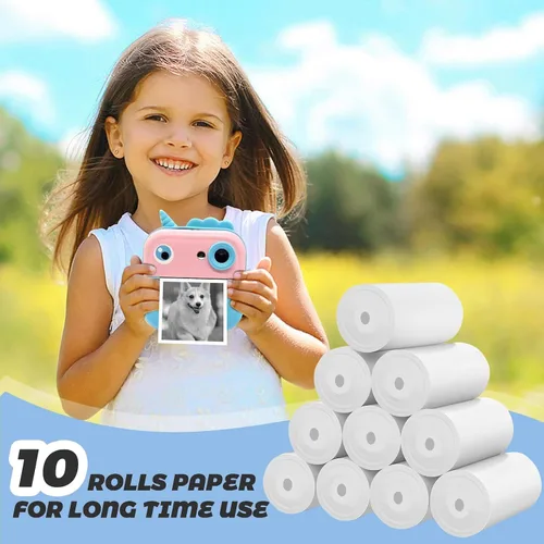 Vista 6 de 10 rollos de papel térmico autoadhesivo para impresora adhesiva sticker