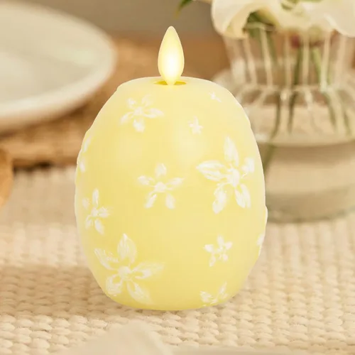 Vista 14 de Luminara - Vela de esfera de cuentas de cristal sin llama para las fiestas con purpurina - Bastón de caramelo rojo - Paquete de 1-4x4.25