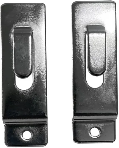 Vista 2 de Gancho de muesca simple Slatwall Hooks, cromado, juego de 25 piezas