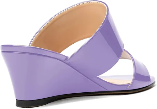 Vista 5 de WAYDERNS Sandalias de cuña de tacón bajo de dos piezas para mujer, con puntera abierta, de 2 pulgadas