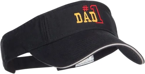 Vista 4 de Visera de sándwich bordada con contorno de papá número 1