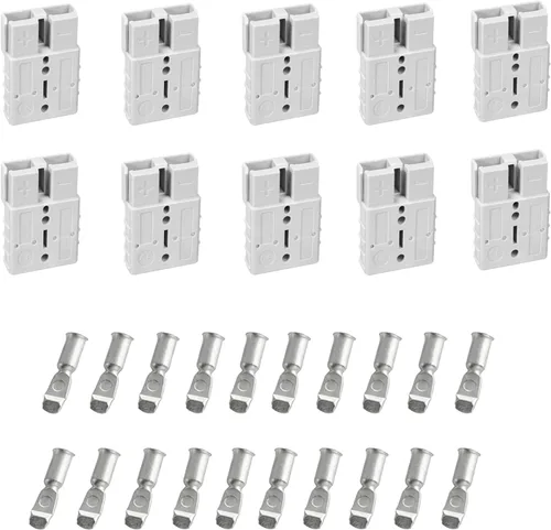 Vista 12 de Anderson Connectors - Conector rápido de batería 10 AWG 50A, kit de conectores Anderson con cables de 20 pulgadas (1.64 pies), conector rápido