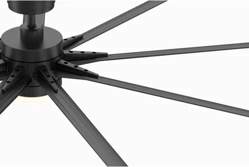 Vista 5 de Fanimation FPD8159BLW Odyn Ventilador de techo para interiores y exteriores de 84 pulgadas con cuchillas negras y kit de luz LED Negro con cuchillas