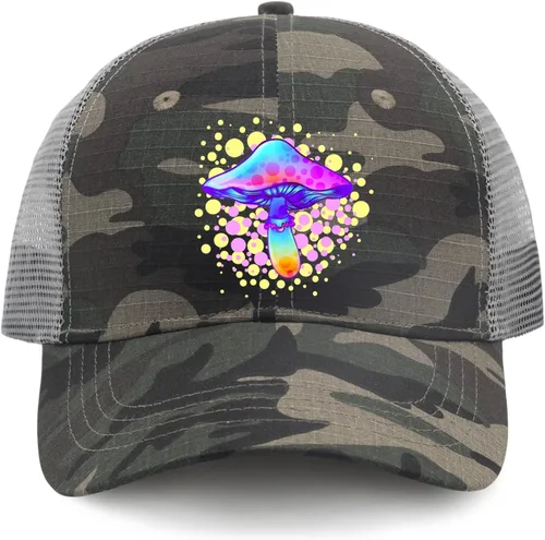 Vista 9 de Hats Magic Mushrooms Baseball Cap for Men Vintage Denim Caps Adjustable