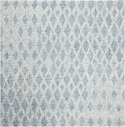 Vista 10 de SAFAVIEH Abstract Collection - Alfombra decorativa, 2 x 3 pies, marfil y azul, lana hecha a mano, ideal para zonas de alto tráfico en entrada, sala