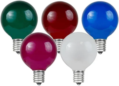 Vista 2 de Novelty Lights Paquete de 25 tiras de luces multicolor G40 para exteriores