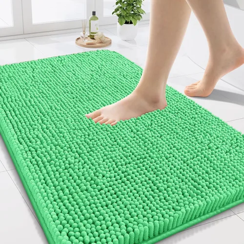 Vista 148 de Arotive Alfombras de baño de felpilla extrasuaves y absorbentes, de 24 x 16 pulgadas, lavables a máquina, parte trasera de goma antideslizante