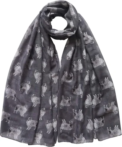 Vista 2 de Lina & Lily Australian Shepherd Dog Print Women's Scarf Shawl Wrap Lightweight