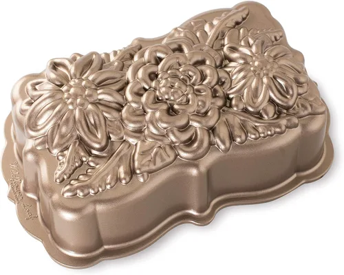 Vista 7 de Nordic Ware Wildflower Heart Bundt, 6 tazas, caramelo