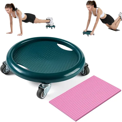 Vista 8 de Rueda Ab Roller para mujer, multifuncional, con tapete, rotación de 360°, para quemar grasa de cuerpo completo, control de peso abdominal, gimnasio