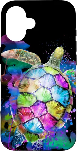 Vista 32 de Rainbow Turtle Design Colorful Turtle Print Sea Turtle Shell Case for iPhone 17