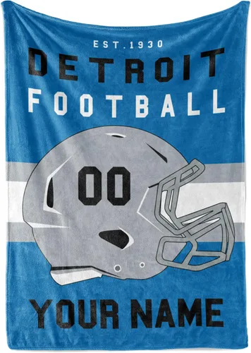 Vista 27 de Manta personalizada para fanáticos del fútbol americano – Se envía al día siguiente – Hecha en Estados Unidos – Manta de vellón personalizada