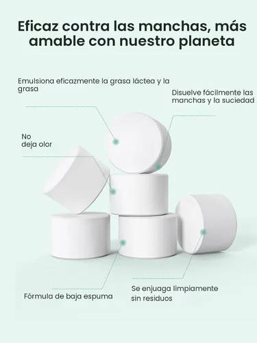 Vista 7 de GROWNSY Tabletas detergentes para lavadora de botellas de 130
