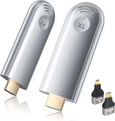 Vista 8 de TTQ Transmisor y receptor HDMI inalámbrico, extensor HDMI inalámbrico compatible con 4K, Plug and Play, 2.4G/5G, rango de 100 pies, compatible