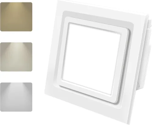 Vista 11 de Extractor de baño con luz, 141 CFM 0.7 Sones, diseño de cableado integrado