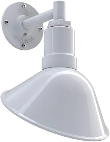 Vista 69 de Steel Lighting Co. Luz de Letrero de Tienda Venice para Pared de Acento de Restaurante al Aire Libre Cúpula de 9 pulgadas Brazo Recto de 6
