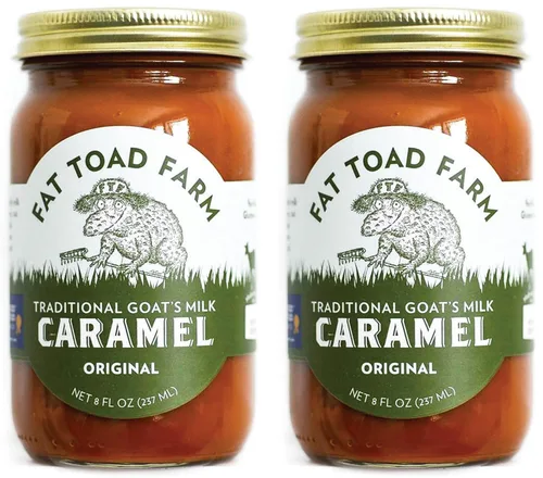 Vista 9 de Fat Toad Farm - Salsa de Caramelo Tradicional de Leche de Cabra/Cajeta, Original, Sin Gluten, 8 fl oz Cajeta tradicional, sin gluten, textura