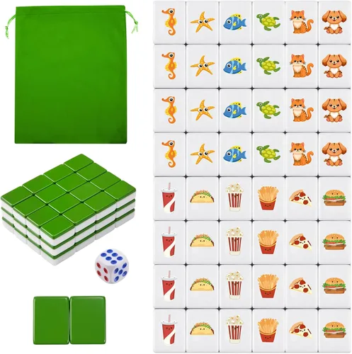 Vista 10 de Shinylin Pink - Juego de bloques Mahjong para 2 jugadores, regalo para Rosa