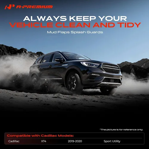Vista 2 de A-Premium Juego de 4 protectores contra salpicaduras de barro compatibles con Cadillac XT4 2019-2020, Sport Utility de 4 puertas, con accesorios
