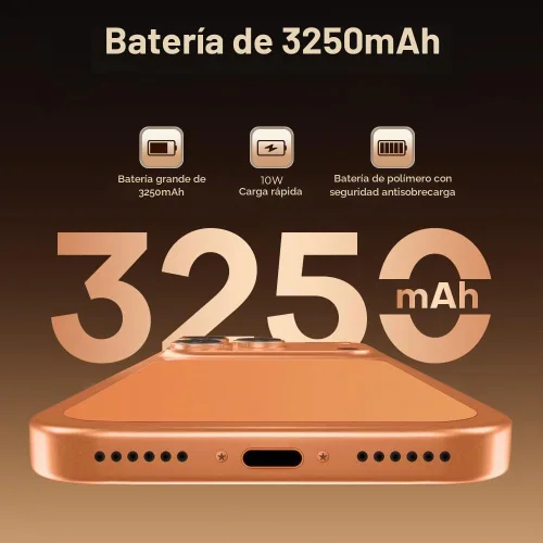Vista 3 de Desbloquear teléfono, compatible con red 4G, teléfono Android, pantalla de 6.6 pulgadas, 3 GB de RAM+16 GB ROM/TF 256 GB, tarjetas SIM duales Negro