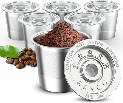 Vista 9 de AANQQ Cápsulas de café reutilizables K Cup para Keurig 1.0: K Cup de acero inoxidable rellenable - Filtro de café reutilizable para cafetera Keurig