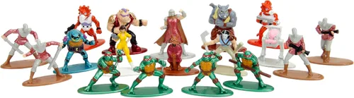 Vista 3 de Jada TMNT - Paquete de 18 figuras Wave 2 de 1.65 pulgadas fundidas a presión Nano Metalfigs, juguetes para niños y adultos