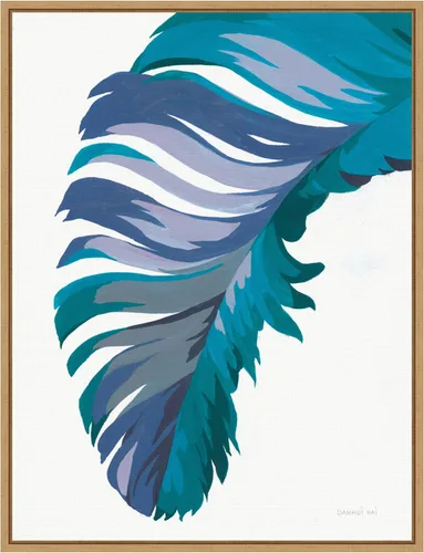 Vista 9 de Amanti Art Framed Canvas Wall Art 24x18 Retro Big Leaf I Cool by Danhui Nai, Framed Wall Art Canvas, Abstract Artwork, Traditional Decor, Medium