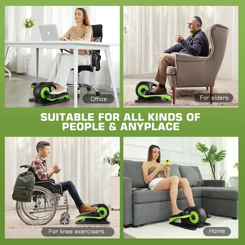 Vista 7 de ANCHEER Máquina elíptica para debajo del escritorio, ejercitador de pedal silencioso para personas mayores, oficina y hogar, equipo de entrenamiento