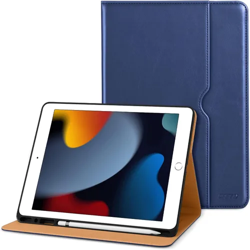 Vista 28 de DTTO Funda para iPad de 9ª/8ª/7ª Generación de 10.2 Pulgadas 2021/2020/2019, Funda de Soporte Folio Empresarial de Cuero Premium con Soporte