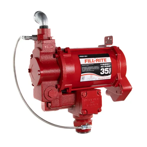 Vista 10 de Fill-Rite FR310VB 115V/230V 35 GPM Bomba de transferencia de combustible con manguera de descarga y boquilla automática (rojo)