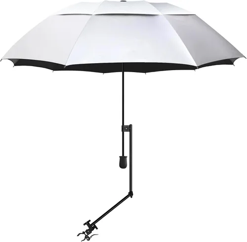Vista 46 de XLINGZA Sombrilla de playa UPF 50+ con abrazadera universal ajustable