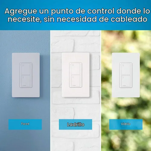 Vista 3 de Lutron Pico Remote para interruptor inteligente Caseta, control de 2 Negro