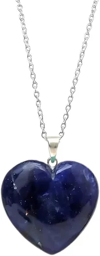 Vista 10 de Gempires Love - Collar con colgante de cristal de corazón para mujer, chapado en plata, cadena ajustable de 18 + 2 pulgadas